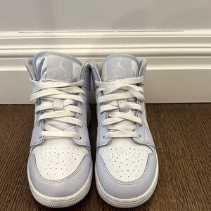 Jordan Nike Kids White and baby blue Sneakers